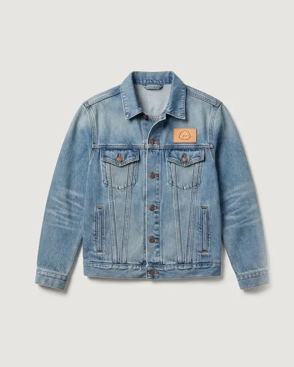 Different Streets Denim Jacket warna Light Wash, tampak depan