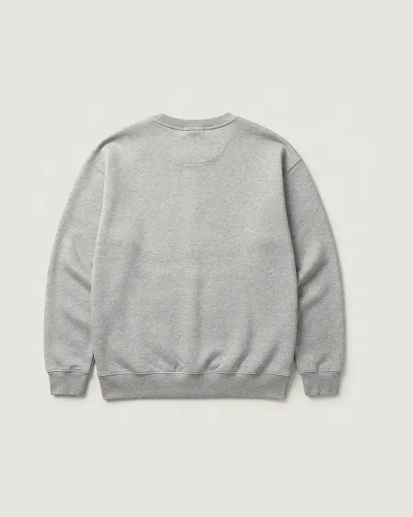 Everyday Crewneck warna Heather Grey, tampak belakang