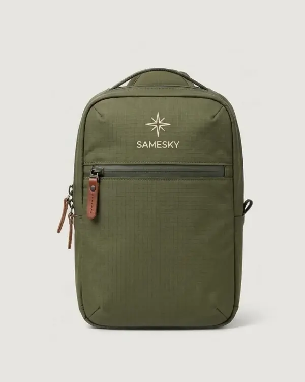 Wanderer Sling Bag warna Olive Green, tampak depan
