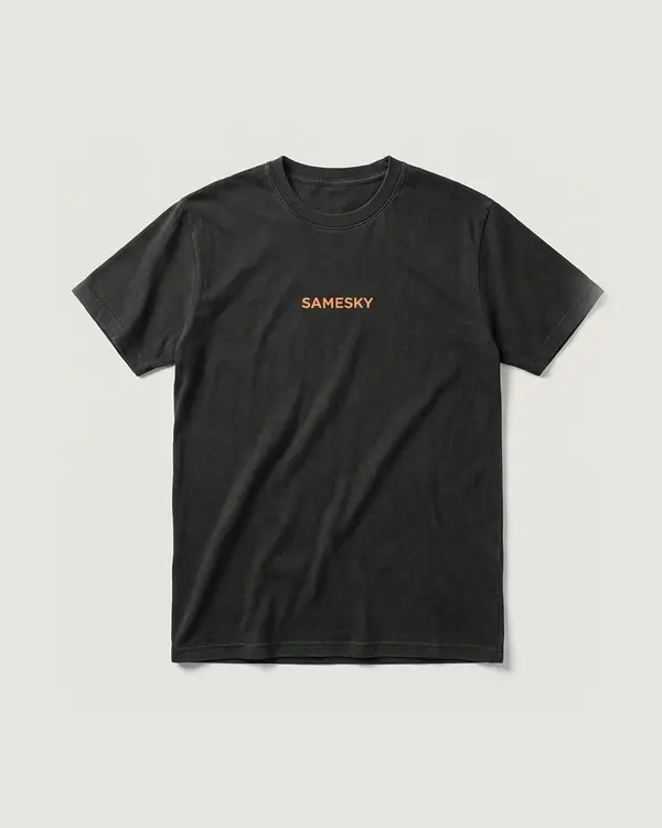 Wherever You Are Tee warna Washed Black, tampak depan