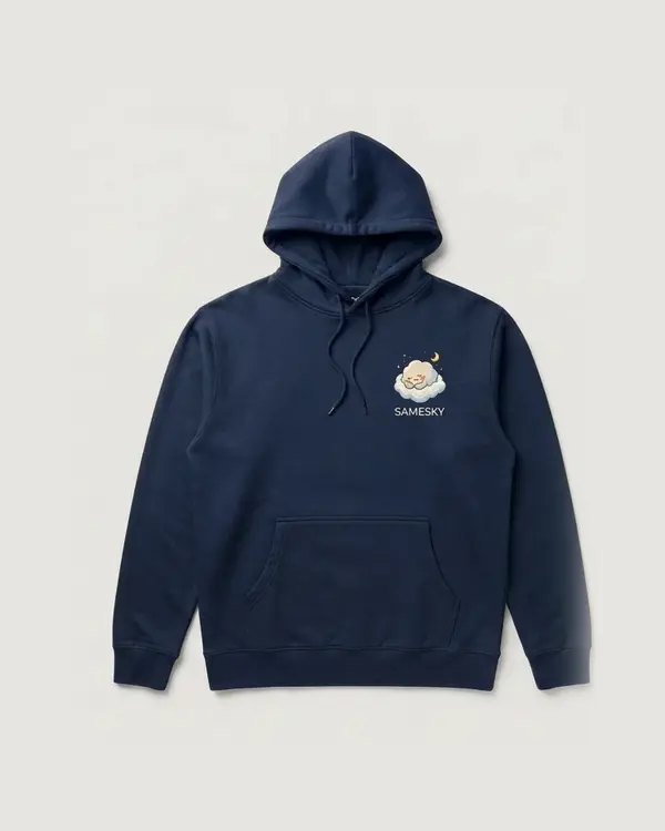 Same Sky Hoodie warna Midnight Navy, tampak depan