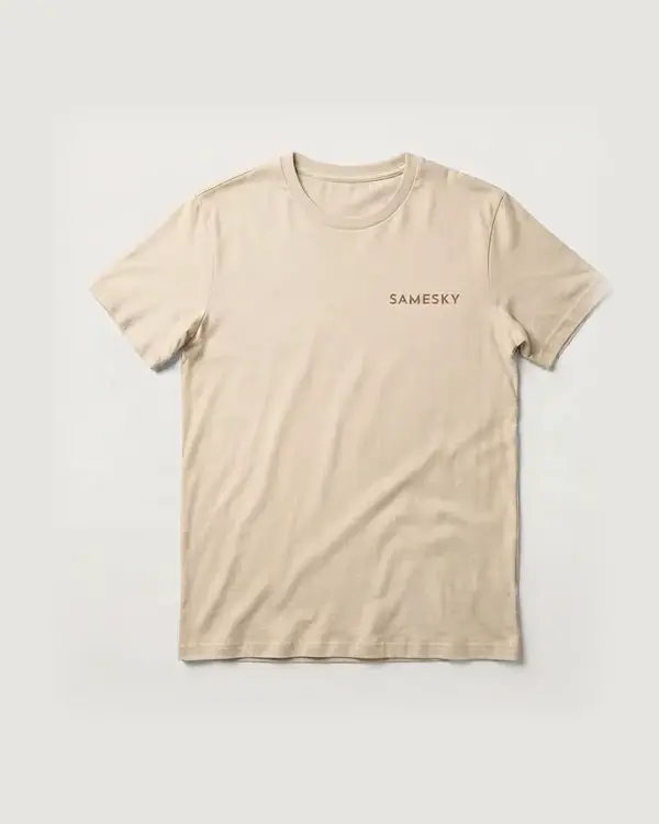 Different Streets Tee warna Sand, tampak depan